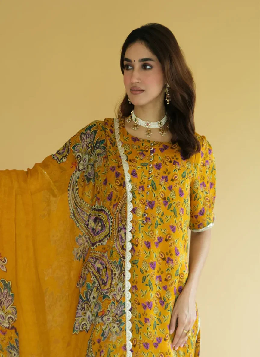 Designer Satin Organza Unstitchedd Suit