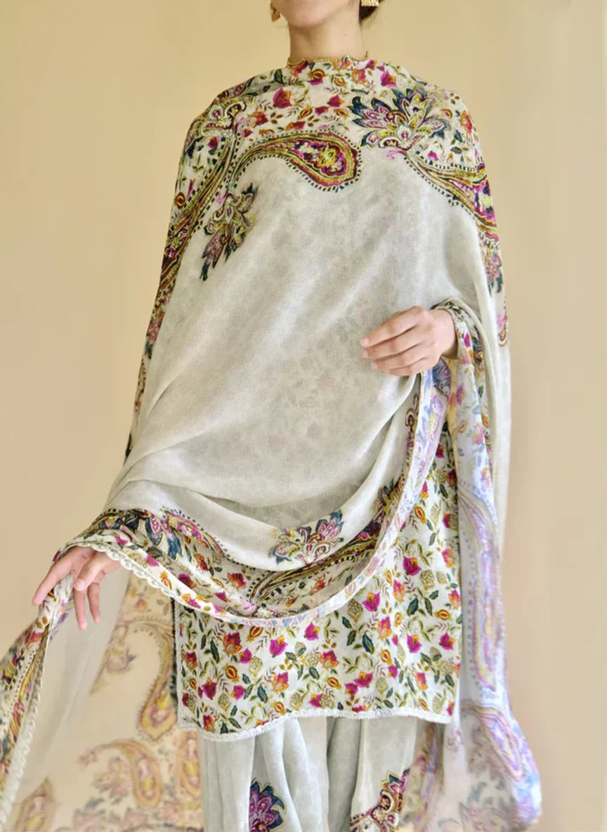 Designer Satin Organza Unstitchedd Suit