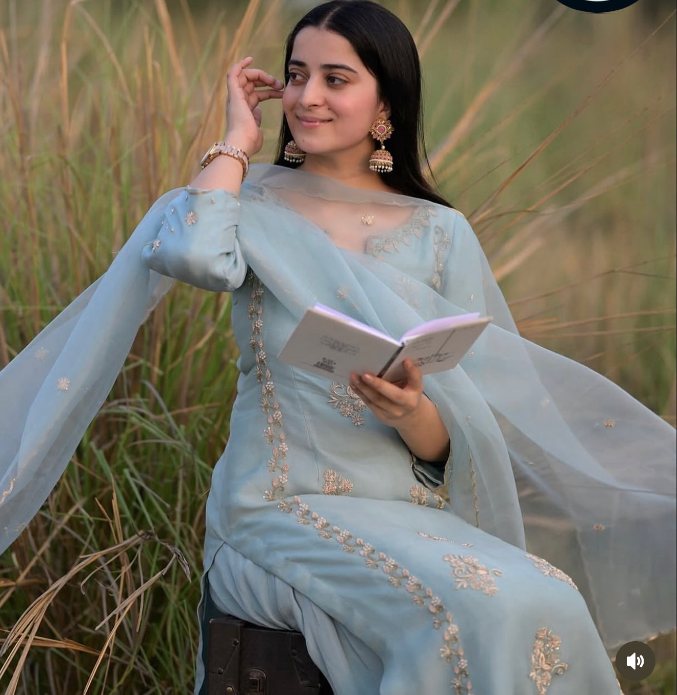 Pure Organza Original Hand Work Model Unstitched Suit