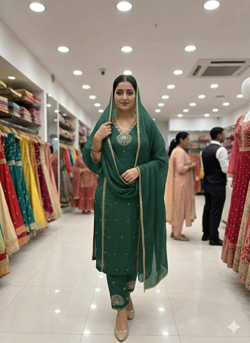 Pure Organza Designer Unstitched Suit