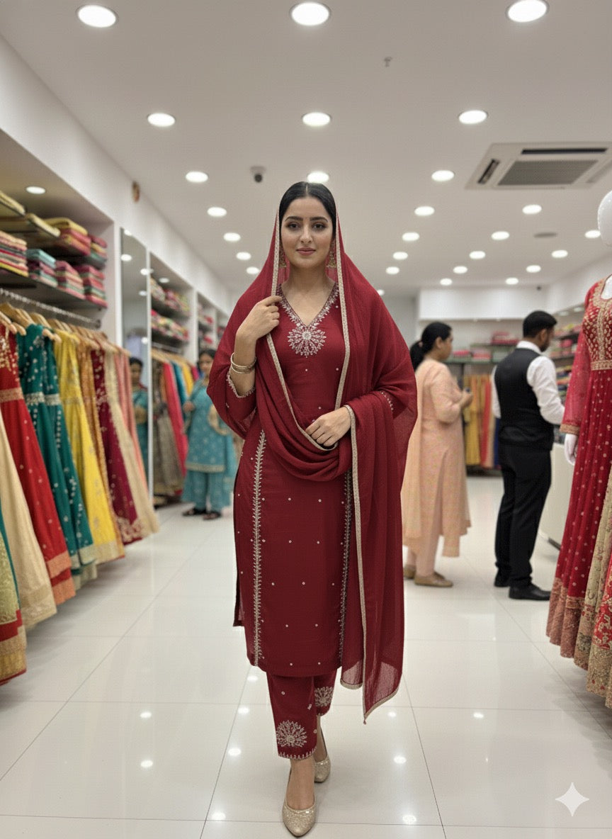 Pure Organza Designer Unstitched Suit