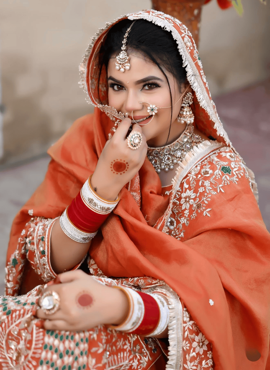 Bridal Unstitched Suit in Morni Design