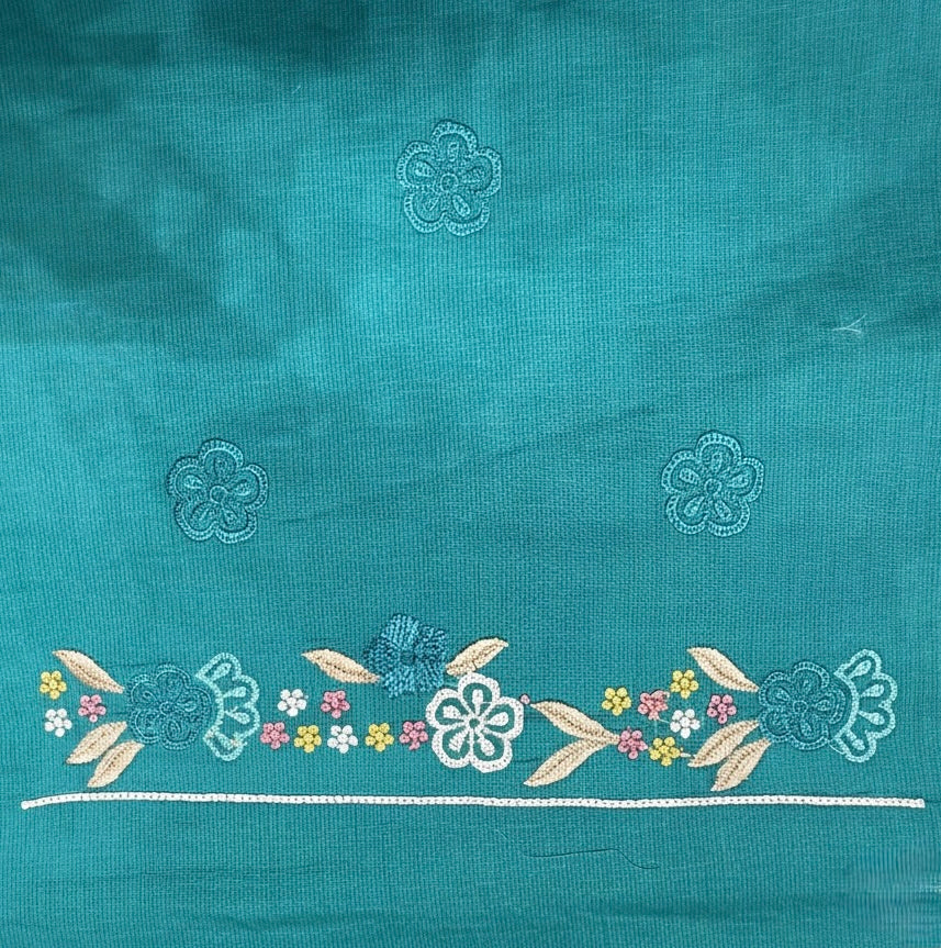 Front Back Designer Unstitched Suit